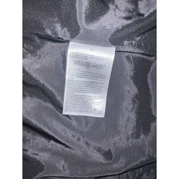 Banana Republic Moto Jacket Womens 12 Black Long Sleeve Pockets Collar Side Zip - Picture 7 of 7